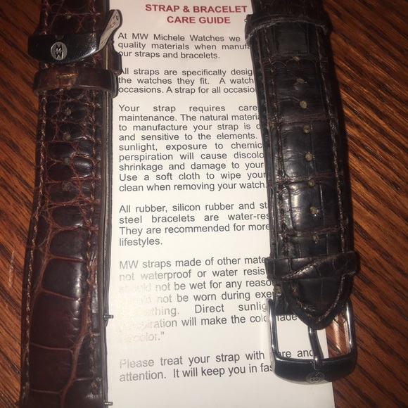 Authentic genuine alligator Michele watch bands - Picture 2 of 7